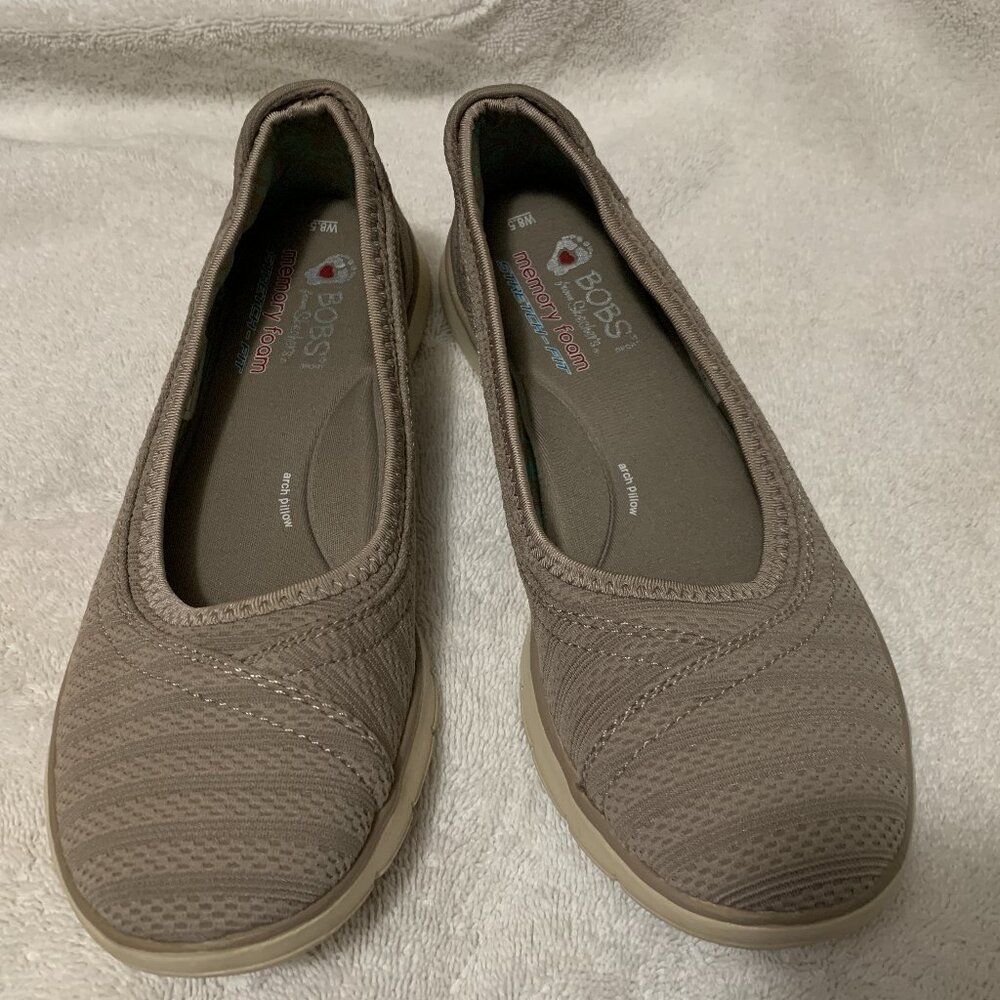 BOBS from Skechers memory foam stretch fit Womens slip on shoes